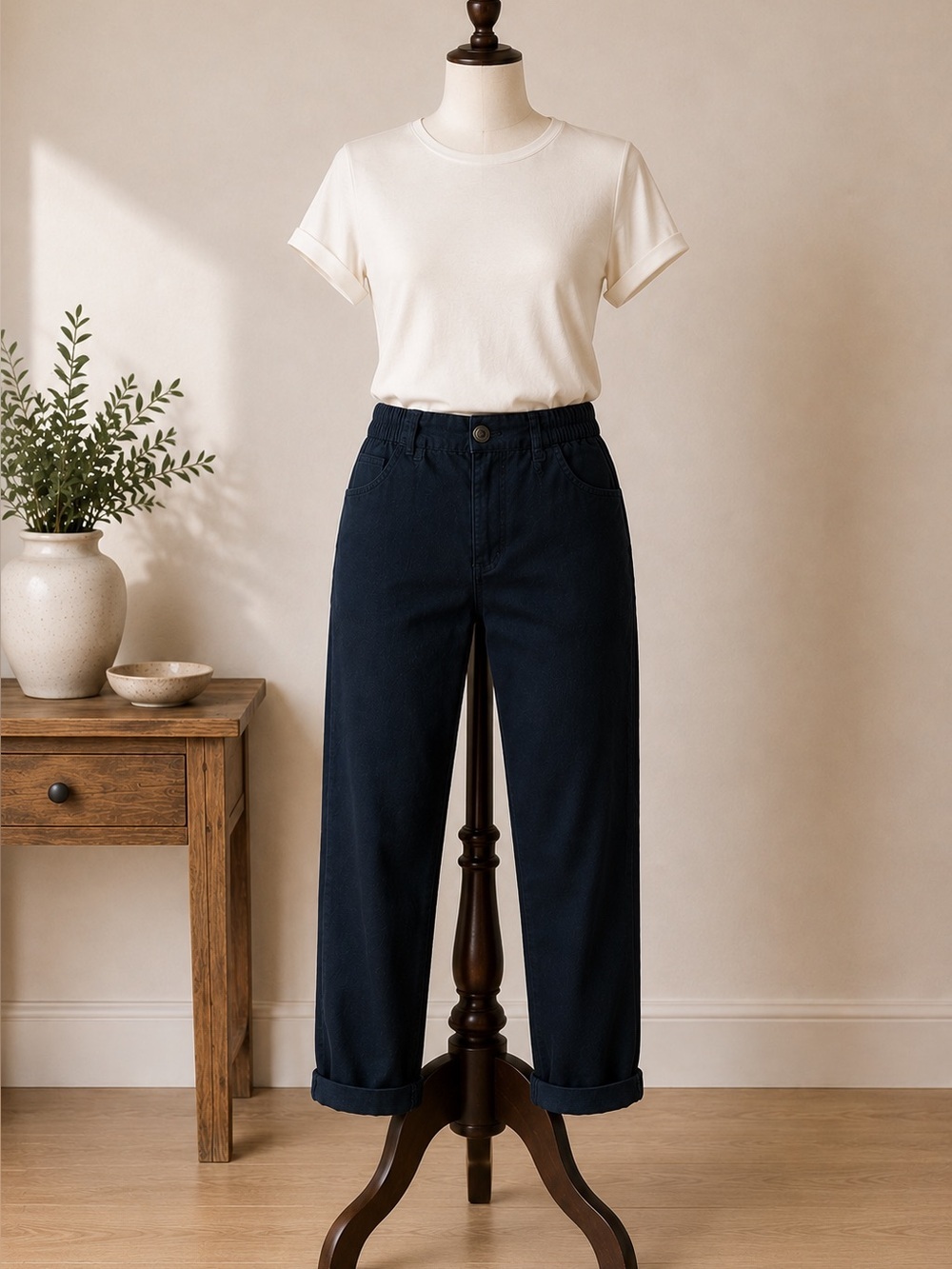 TWIK by Simons Black Utility Jogger Pants Women's Small High Rise Casual Tapered